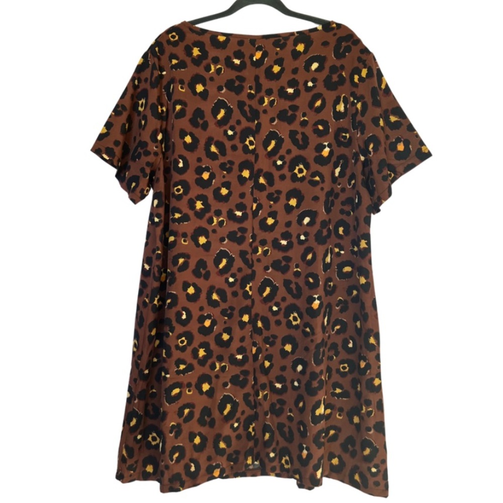 SHEIN Curve women’s Size 3x leopard print tshirt style dress - Picture 2 of 6